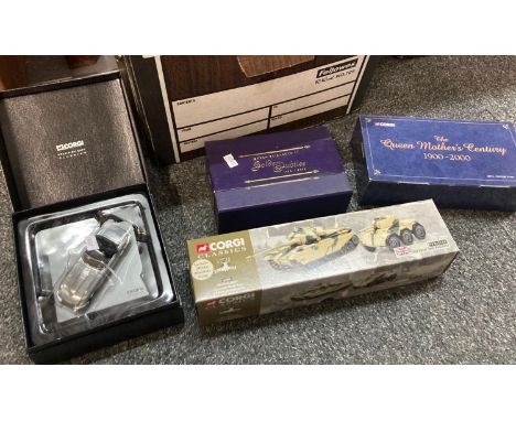 Collection of Corgi diecast model vehicles all in original boxes, to include: Jaguar E-Type 40th anniversary limited edition,