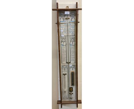 Reproduction oak framed Admiral Fitzroy's Barometer.   (B.P. 21% + VAT) 