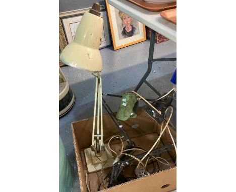 Three vintage enamelled Anglepoise lamps.  (3)  (B.P. 21% + VAT) 
