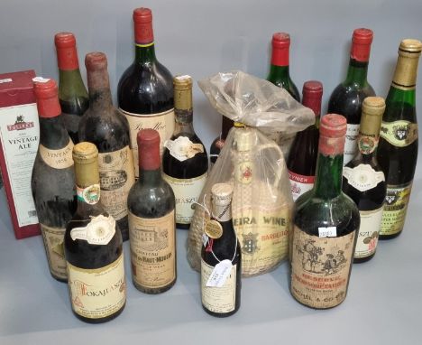 Collection of seventeen (17) bottles of various alcohol wines, spirits etc to include: 1959 Nuits St Georges, 1967 Chateau La