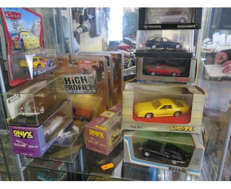 A Collection of Boxed Model Cars (many 1:43 Scale) including model box, ONYX, Minichamps, Jada Toys, Trofeu, Verem etc.