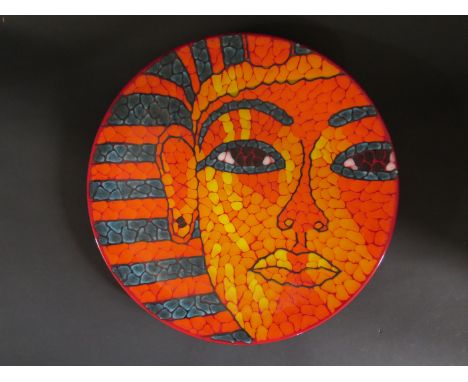 POOLE POTTERY EGYPTIAN TUTANKHAMUN CHARGER - LIMITED EDITION! 5/50 Signed N. Massarella