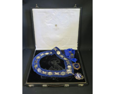 A Skål Devon &amp; Cornwall President Sterling Silver Sash by Toye, Kenning &amp; Spencer, 440g gross and one other