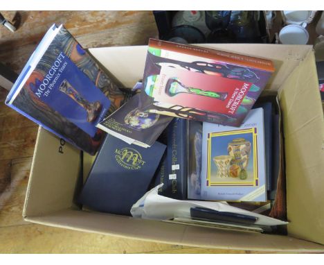 A Large Collection of Moorcroft Collector's Club Magazines and various books on Moorcroft and one on Poole 