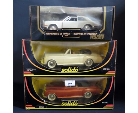 Three Burago and Solido 1:18 Scale Rolls Royce in boxes