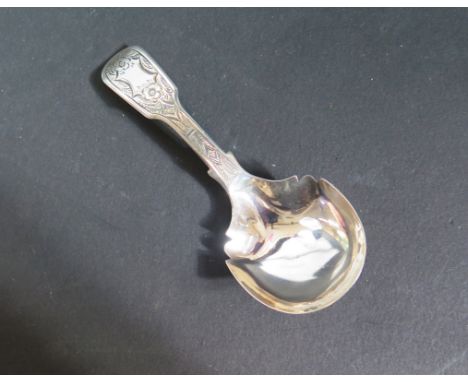 A Victorian Silver Caddy Spoon, Birmingham 1863, George Unite, 8.5g
