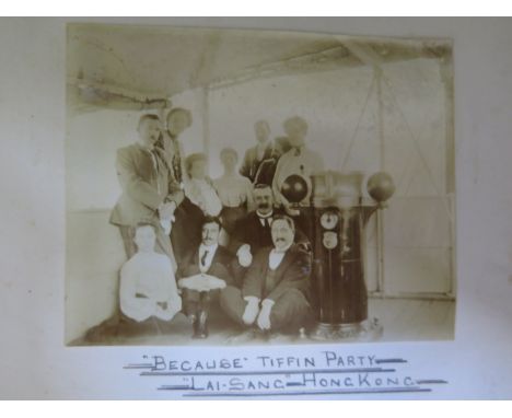"Impessions (sic) of Faces &amp; Places" from S.S. LAI-SANG Hong Kong 1908 Lacquered Photograph Album including Viceroy Of In
