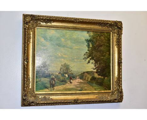A QUANTITY OF PICTURES AND PRINTS ETC, to include a print on canvas 'The Road to Sevres' by Jean-Baptiste Corot, approximate 