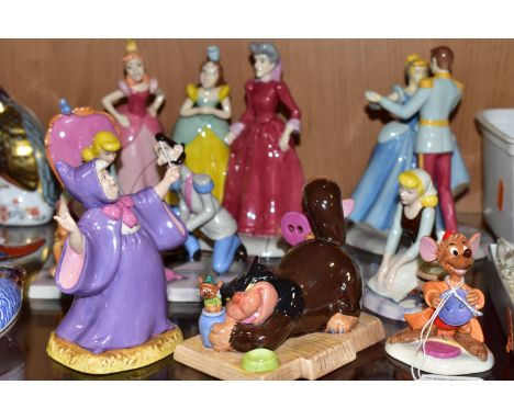 EIGHT ROYAL DOULTON WALT DISNEY SHOWCASE COLLECTION 'CINDERELLA' SERIES CHARACTERS, comprising 'Jaq' CN2, 'Lucifer' CN3, 'Wit