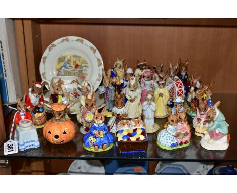 TWENTY SEVEN ROYAL DOULTON BUNNYKINS FIGURES AND THREE PIECES OF ROYAL DOULTON BUNNYKINS GIFT WARE, the figures to include 'H