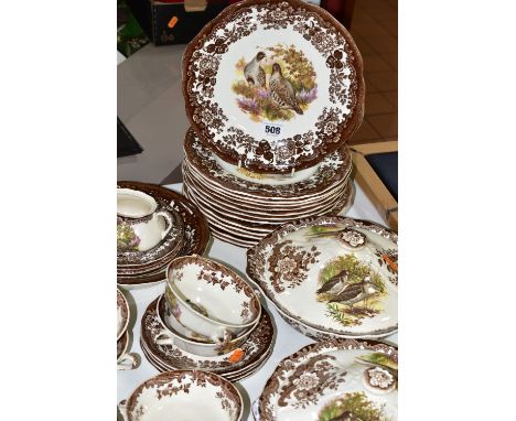 A ONE HUNDRED AND THIRTY NINE PIECE PALISSY (ROYAL WORCESTER) GAME SERIES DINNER SERVICE, comprising two meat plates, an oval