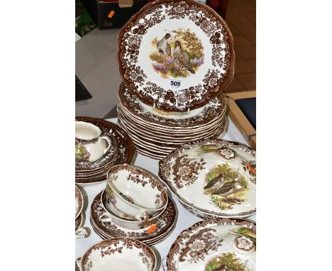 A ONE HUNDRED AND THIRTY NINE PIECE PALISSY (ROYAL WORCESTER) GAME SERIES DINNER SERVICE, comprising two meat plates, an oval