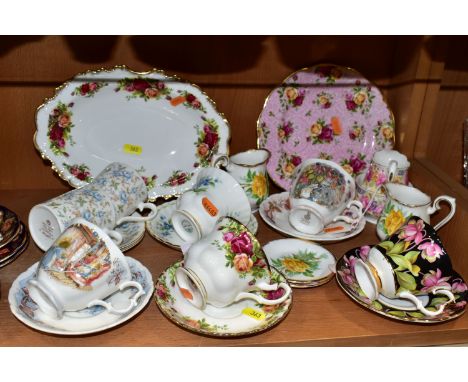 ROYAL ALBERT AND ROYAL DOULTON TEA CUPS AND SAUCERS ETC, the Royal Albert including a 'Provincial Flowers Pitcher Plant' tea 
