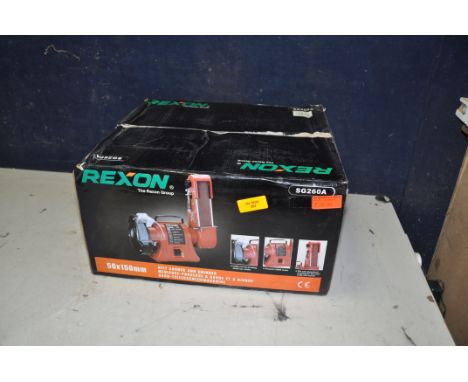 A REXON SG260A BELT SANDER AND GRINDER, brand new boxed condition with instruction manual (PAT pass and working)