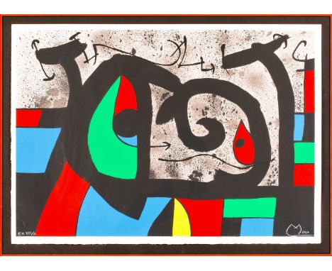 JOAN MIRO (SPANISH 1893-1983) Plate 22 from Lezard aux Plumes d'Or, published by Broder, Paris, printed by Mourlot, Paris, 19