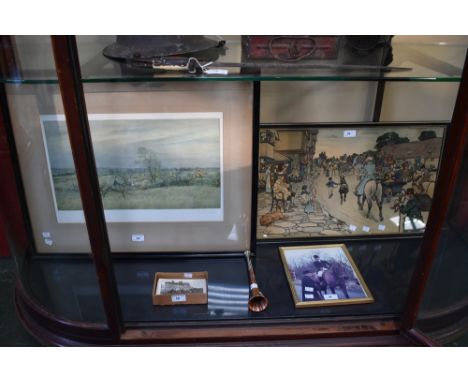 Hunting Interest -  Lionel Edwards, after, The Rufford Hunt, print; the vendor's uncle was for a time leader of the hunt, his