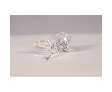 Exquisite Swarovski Silver Crystal Single Rose figurine, model number 174956, designed by Michael Stamey. This elegant piece 
