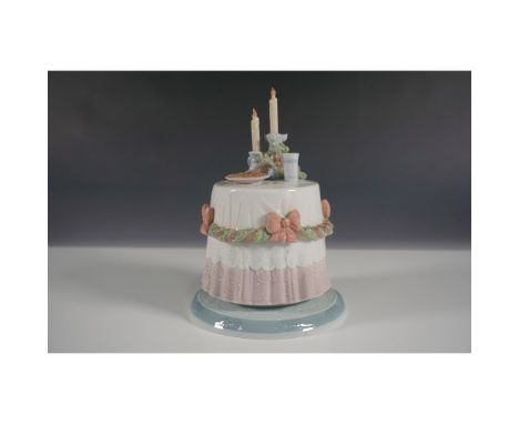 A charming Lladro porcelain figurine from The Night Before Christmas Collection, model number 6675. This piece depicts a fest