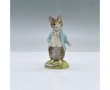 Glossy porcelain. Features mouse over a patch of grass. Royal Albert Beatrix Potter backstamp This item has its original box,
