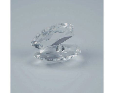 Swarovski crystal figurine featuring an open shell with a faceted chaton inside, originally part of the South Sea theme group