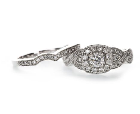 DIAMOND BRIDAL SET BY NEIL LANE, comprising diamond dress ring set with round brilliant cut diamonds totalling approximately 