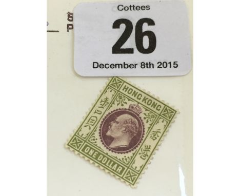 Hong Kong $1 1904 SG86 light mtd mint Cat £150.