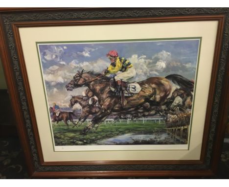 Clair Eva Burton: Framed Limited Edition furnishing print; The Water Jump (no glass).
