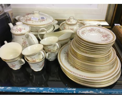 A Royal Doulton china tea and dinner service from the Romance Collection: Lisette (complete for six).