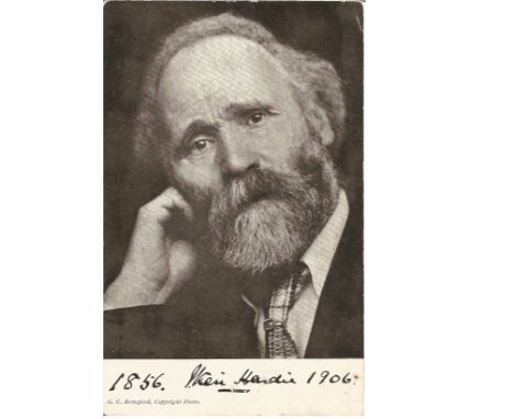 James Keir Hardie signed vintage photo. PLEASE NOTE THIS IS SIGNED ON THE BACK OF THE PHOTO, the front is printed. He was a S