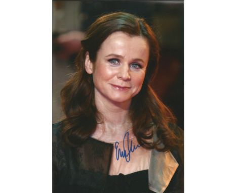 Emily Watson signed 12x8 colour photo. English actress. She was nominated for the Academy Award for Best Actress for her debu