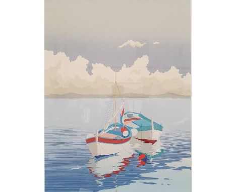 After Andras Kaldur (20th century) Limited edition print "Blue Sea 2", signed, titled and numbered within margin, 65cm x 49.5