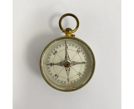 Late 19th century brass cased two-faced compensated barometer and compass, produced by Short & Mason Ltd (London), with silve