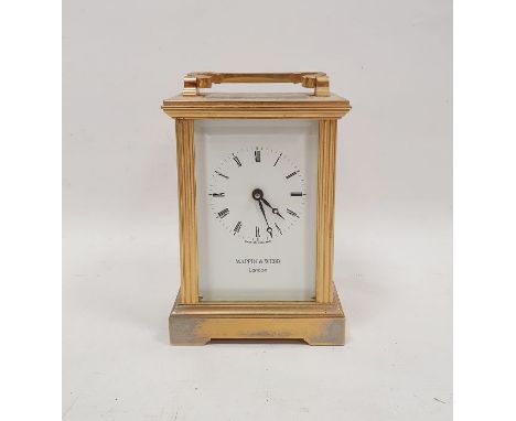 Modern five-glass carriage clock by Mappin and Webb, London, plate verso "1994 Presented to ..."