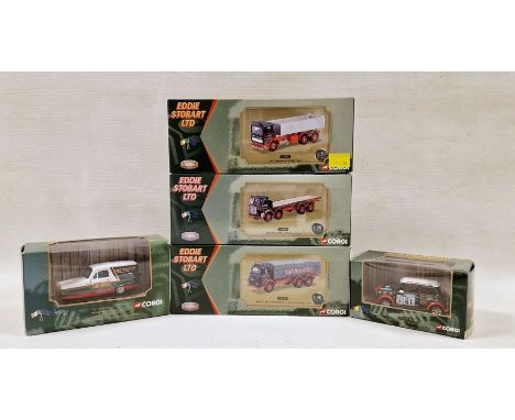 Five Boxed Corgi Eddie Stobart diecast models to include three Limited Edition 1:50 scale models 21601 AEC Ergomatic 6 Wheel 