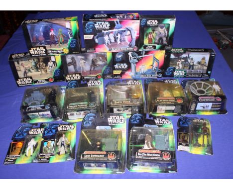 A quantity of Kenner Star Wars "The Power of the Force" action figures, in original boxes, including Tie Fighter with Darth V