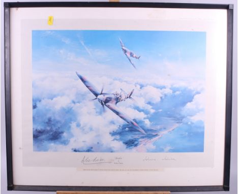 Robert Tayler: a first limited edition print, signed by Group Captain Sir Douglas Bader and Air Vice-Marshall Johnnie Johnson