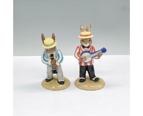 Special editions of 2500 from the Jazz Band Collection. This glossy porcelain duo includes: Banjo Player Bunnykins DB182, fea