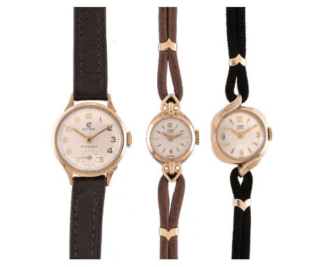 Tudor, Royal, a lady's 9 carat gold wristwatch, no. 375583, hallmarked Birmingham 1963, manual wind movement, 17 jewels, silv
