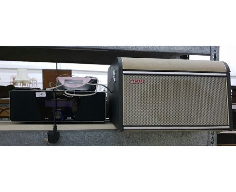 Roberts CD DAB sound system, a Roberts radio alarm clock and a Hacker record player 