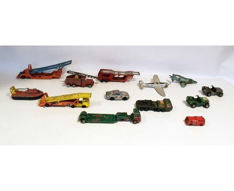 Dinky Toys SRN6 Hovercraft made in England 290, Corgi Major Toys International 6X6 truck, Chipperfields Circus crane, Dinky T