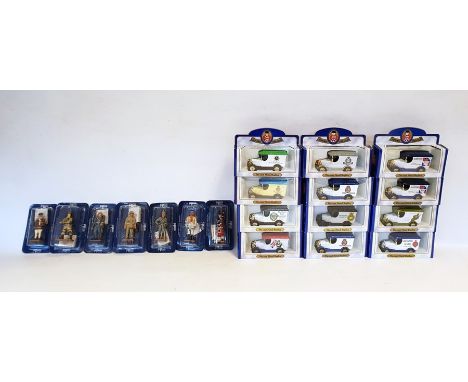Collection of Delprado figures in a military uniform and a collection of Oxford diecast metal replicas vintage cars, to inclu