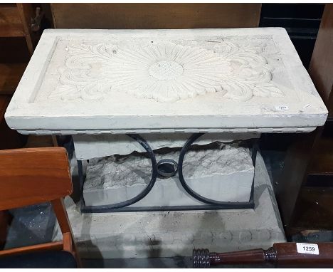 Moulded fibre glass console table after the antique 