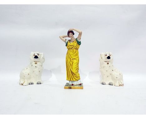 Model of a classical woman (damaged) and a pair of small Staffordshire spaniels (3) Re: Enquiry - Vintage Fashion, Textiles &