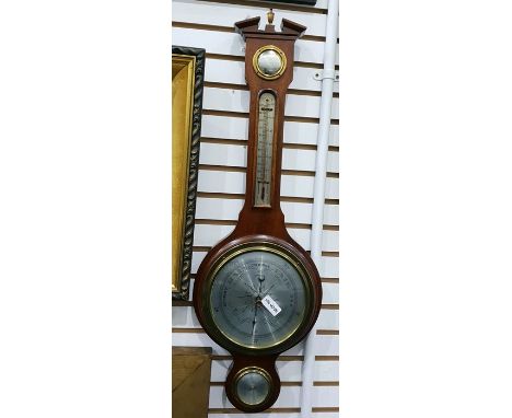 Wheel barometer with silver dial, temperature and humidity gauges and another with domed dial (2) Re: Enquiry - Toys, Dolls, 