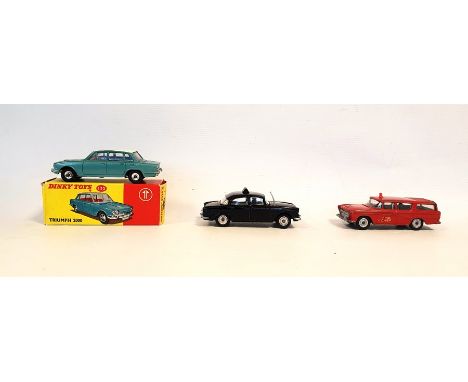 Dinky Toys Triumph 2000 135, in original box,&nbsp;a Dinky Toys Nash Rambler Fire Chief car&nbsp;and a Dinky Toys Humber Hawk