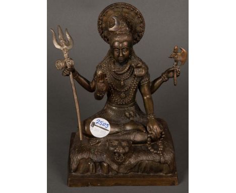 Gottheit. Asien. Bronze, H=24,5 cm.