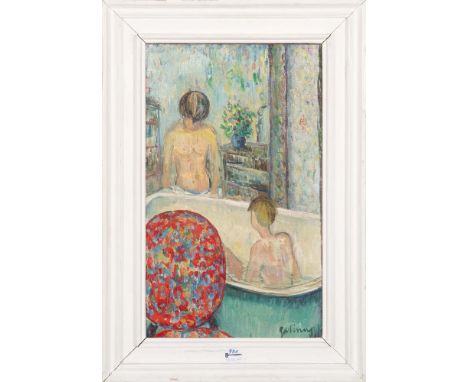 Bob Gésinus-Visser (1898-1978). Knaben beim Baden. Öl/Lw., re./u./sign., gerahmt, 50 x 30 cm.**