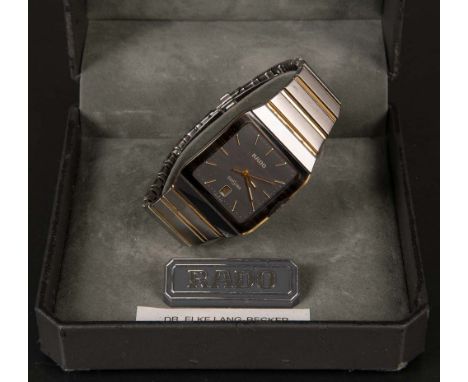 Armbanduhr. Rado. Stahl / Gold, in Original-Etui, mit Garantiekarte und Rechnung von Juwelier Faulhaber, Heidelberg, (19)89, 