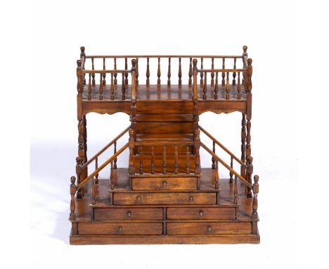 Reproduction country house model staircase fitted small drawers to the front, 60cm across, 59cm deep, 54cm high