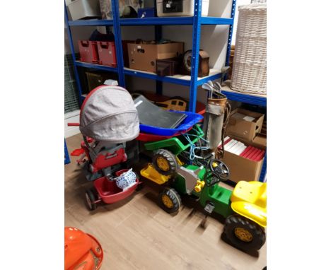 A LOT OF KIDS TOYS INC PEDDLE TRACTOR SLEDGES ETC